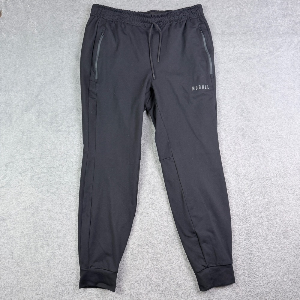 NOBULL Lightweight Training Joggers Black Tapered Zip Pocket Workout Mens Large